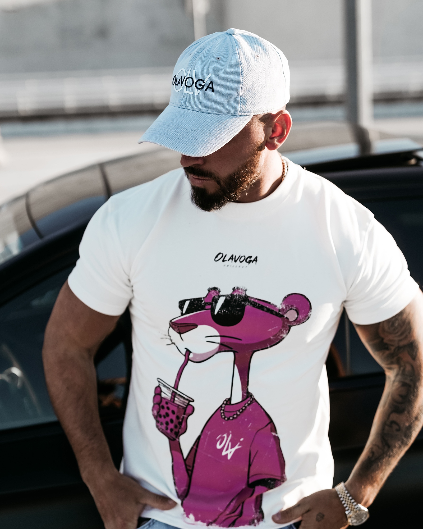 Czapka casualowa unisex PORTA OLAVOGA jasny jeans