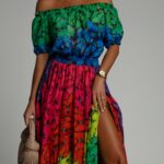 Sukienka maxi NB Butterflies for brunets kolorowa