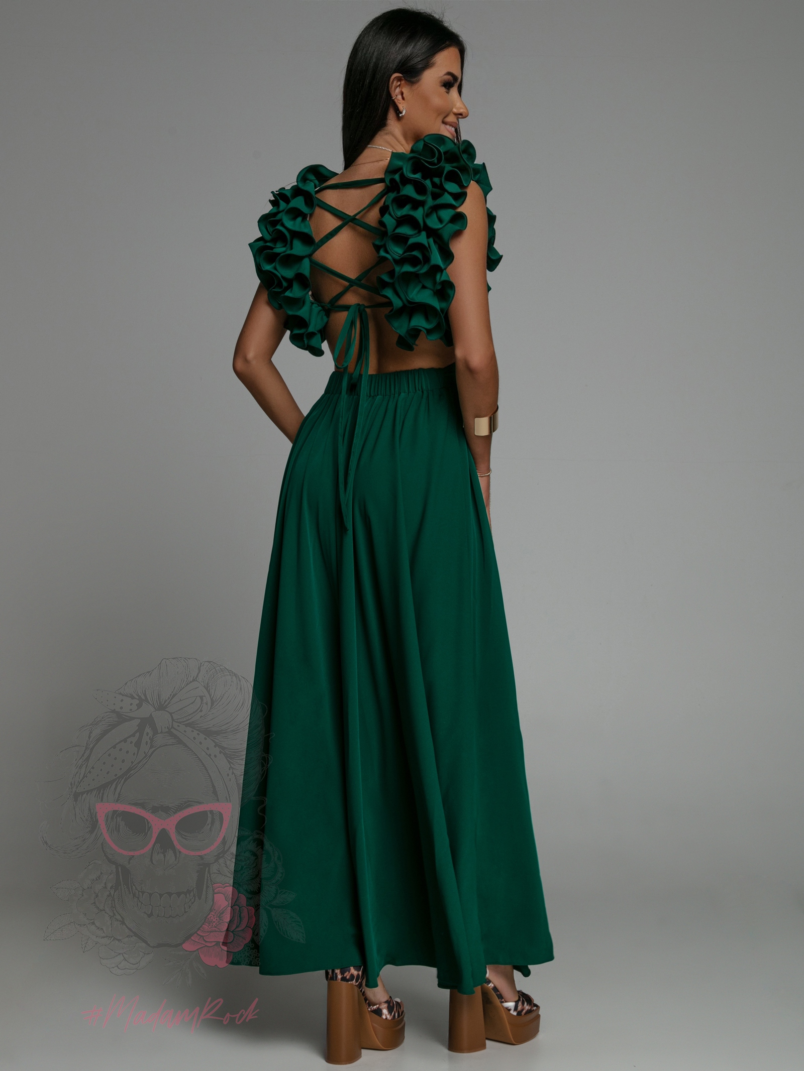 Sukienka Maxi NB GlamBoss butelkowa zieleń Sukienka Maxi NB GlamBoss butelkowa zieleń