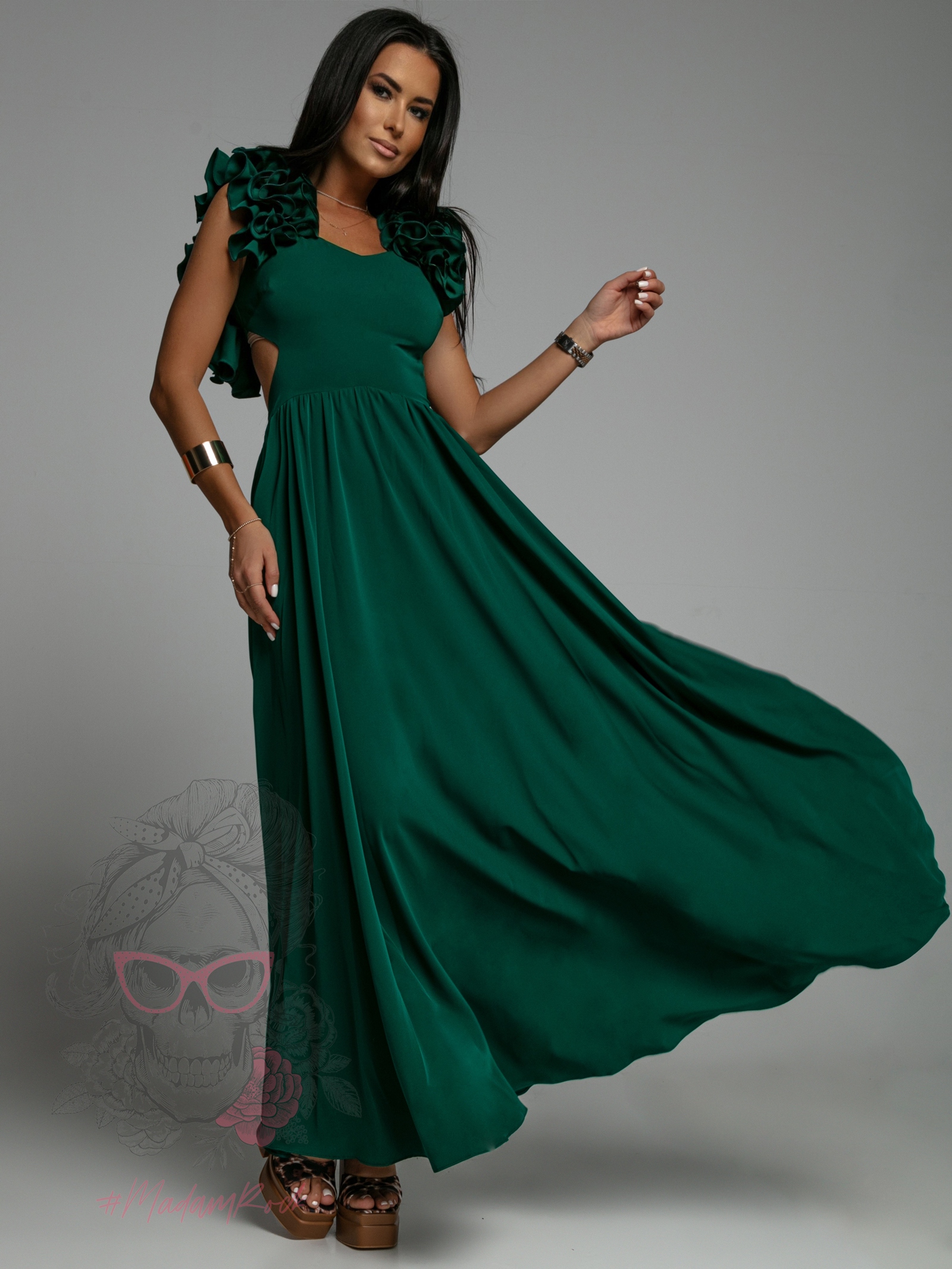 Sukienka Maxi NB GlamBoss butelkowa zieleń Sukienka Maxi NB GlamBoss butelkowa zieleń