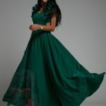 Sukienka Maxi NB GlamBoss butelkowa zieleń