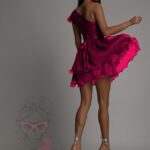 Sukienka balowa NB Karos amarantowa