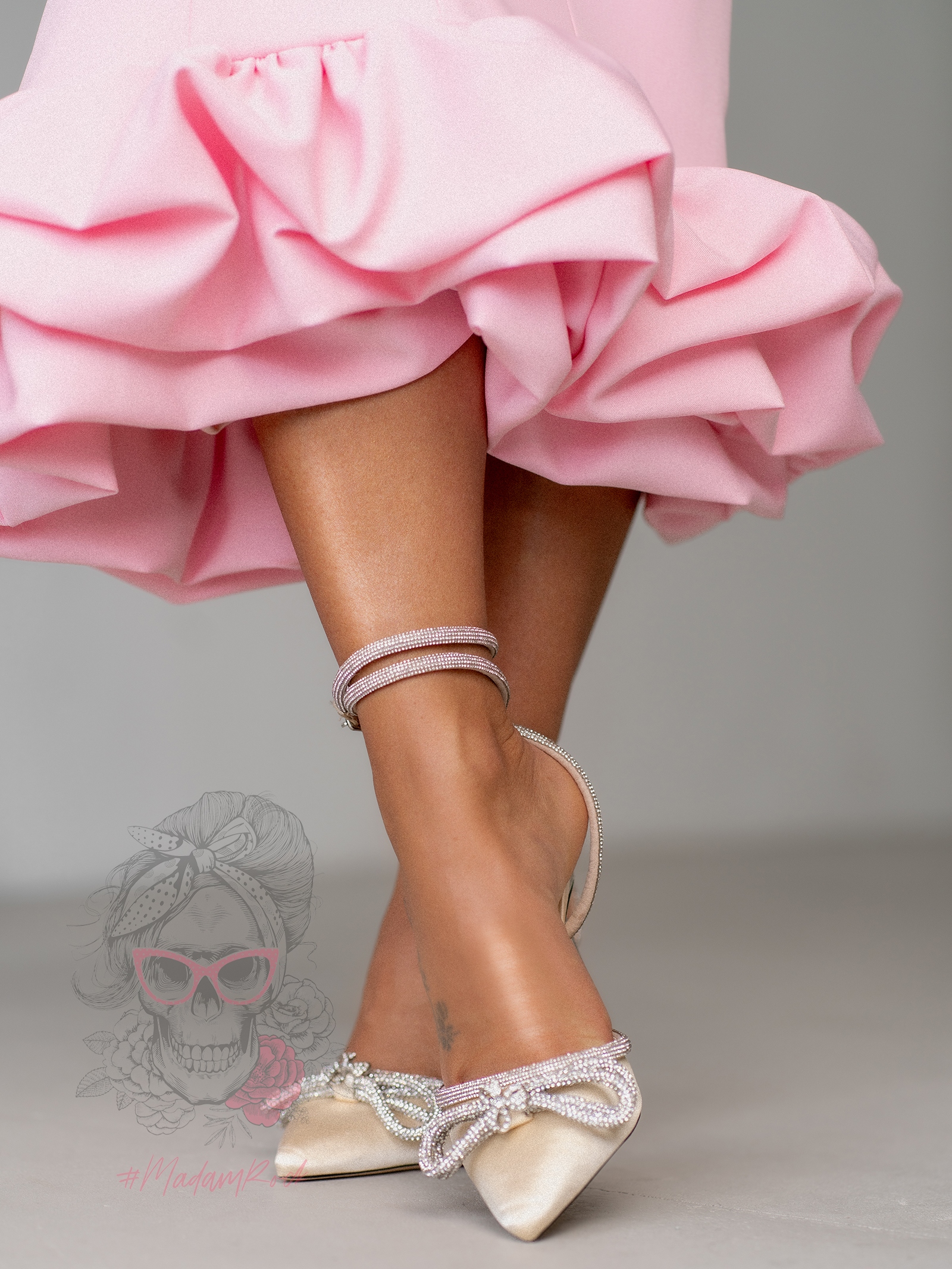 Czółenka satynowe Pretty Woman IV białe wino Czółenka satynowe Pretty Woman IV białe wino