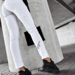 Spodnie jeansowe skinny przecierane DAZY OLAVOGA białe