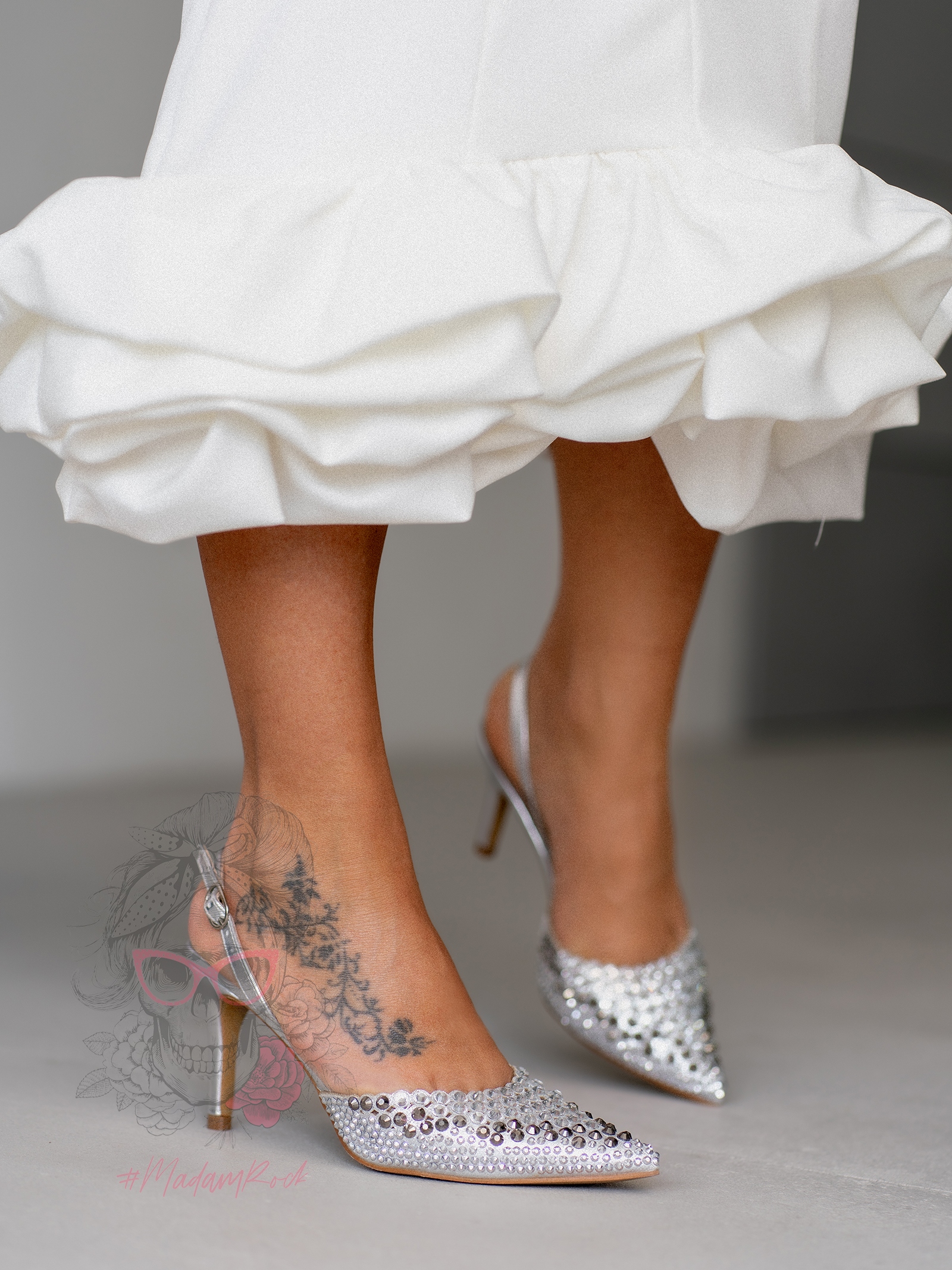 Czółenka z cyrkoniami Madam Taoste srebrne Czółenka z cyrkoniami Madam Taoste srebrne