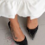 Czółenka z cyrkoniami Madam Taoste czarne