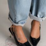 Czółenka lakierowane Madam Jore czarne