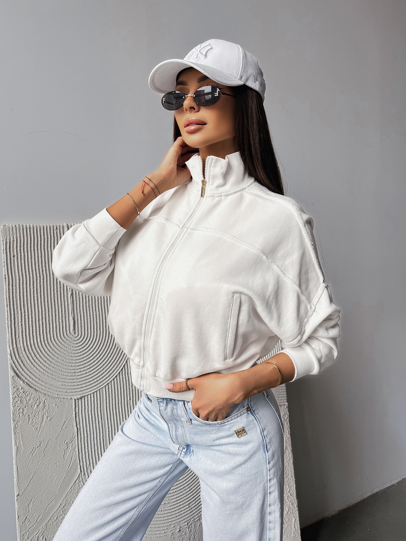 Bluza klasyczna damska SAING OLAVOGA ecru