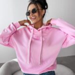 Bluza damska z kapturem GLACIER OLAVOGA różowa