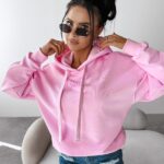 Bluza damska z kapturem GLACIER OLAVOGA różowa