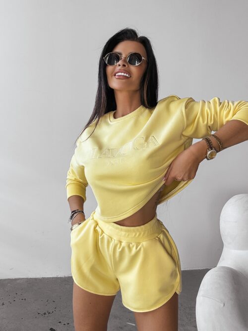 Komplet sportowy damski WEST OLAVOGA żółty