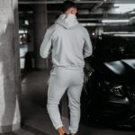 Komplet sportowy bawełniany męski KAMIKAZE OLAVOGA szary