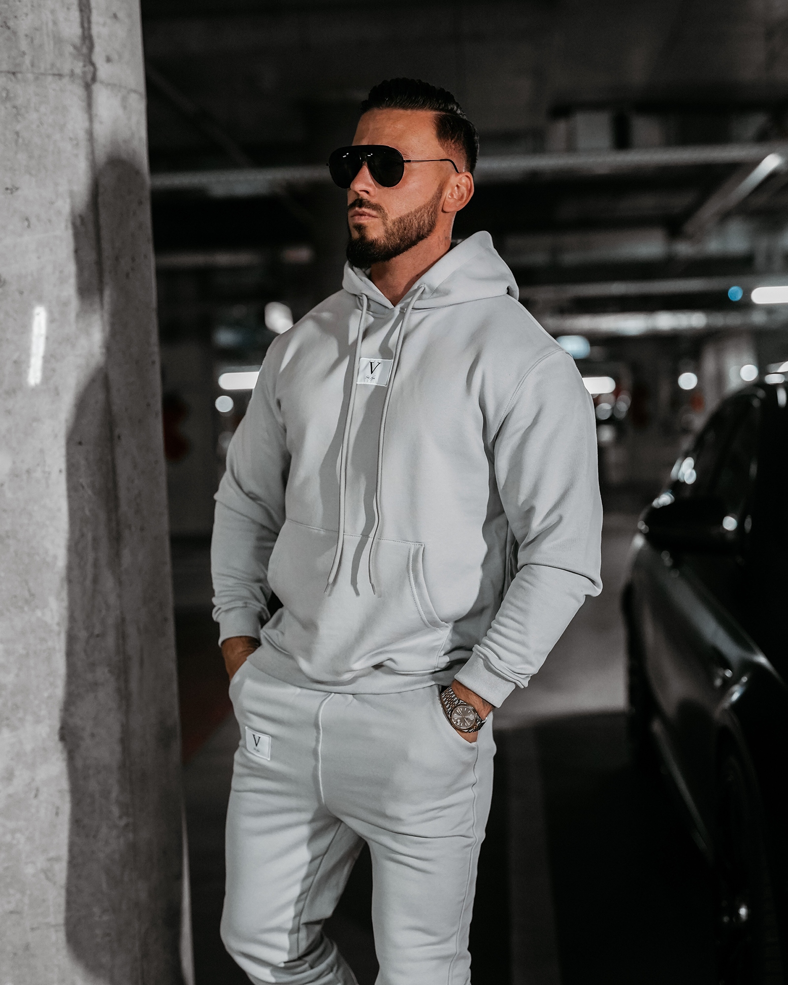 Komplet sportowy bawełniany męski KAMIKAZE OLAVOGA szary Komplet sportowy bawełniany męski KAMIKAZE OLAVOGA szary