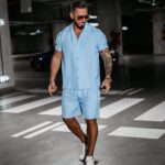 Komplet casualowy męski HEARTS OLAVOGA błękitny