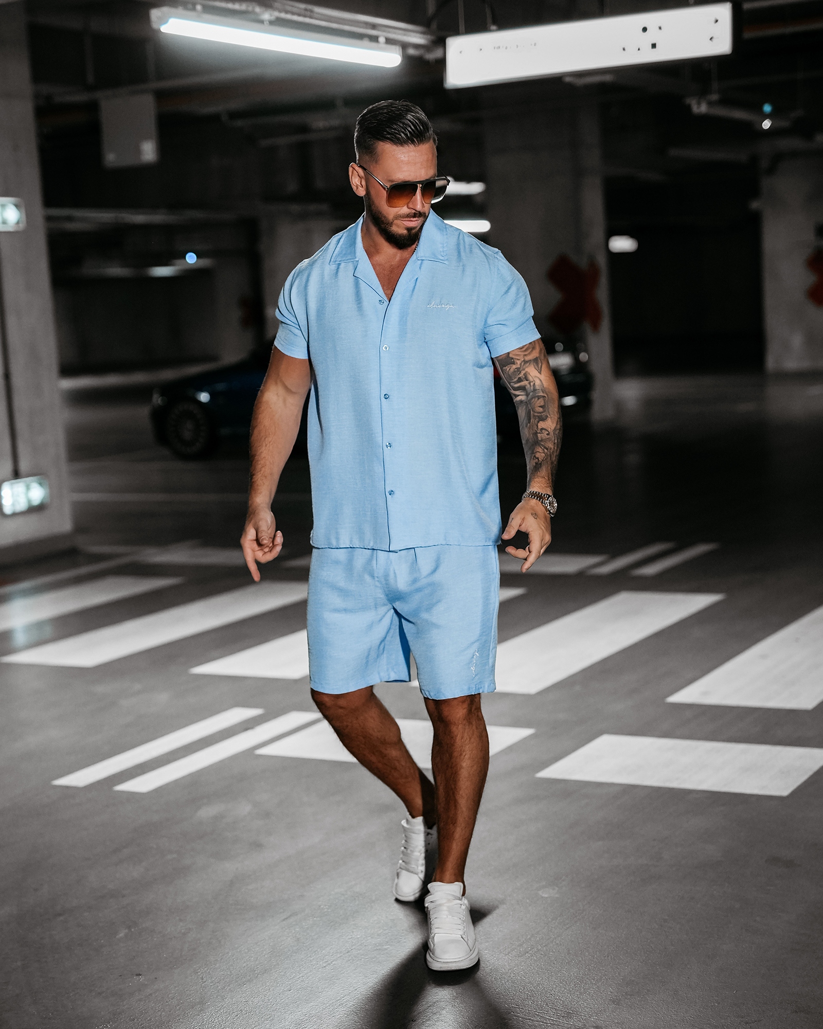 Komplet casualowy męski HEARTS OLAVOGA błękitny