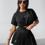 Spódniczko-spodenki plisowane MOSA OLAVOGA czarne