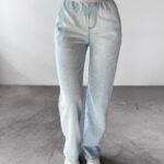 Spodnie casualowe elastyczne BORED OLAVOGA j.niebieskie