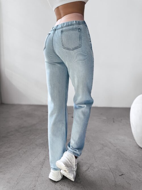 Spodnie casualowe elastyczne BORED OLAVOGA błękitne