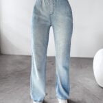 Spodnie casualowe elastyczne BORED OLAVOGA błękitne