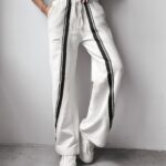 Spodnie damskie z lampasami SIIA OLAVOGA ecru