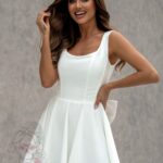 Sukienka rozkloszowana NB Lija biała