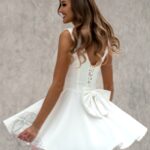 Sukienka rozkloszowana NB Lija biała