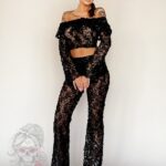 Komplet top + spodnie NB Revolv czarny