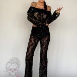 Komplet top + spodnie NB Revolv czarny