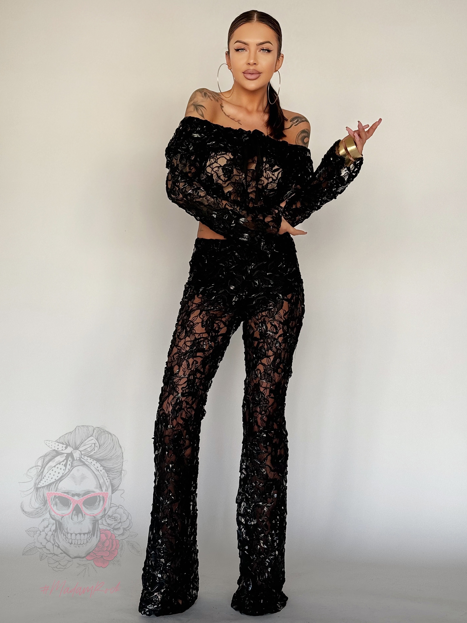 Komplet top + spodnie NB Revolv czarny