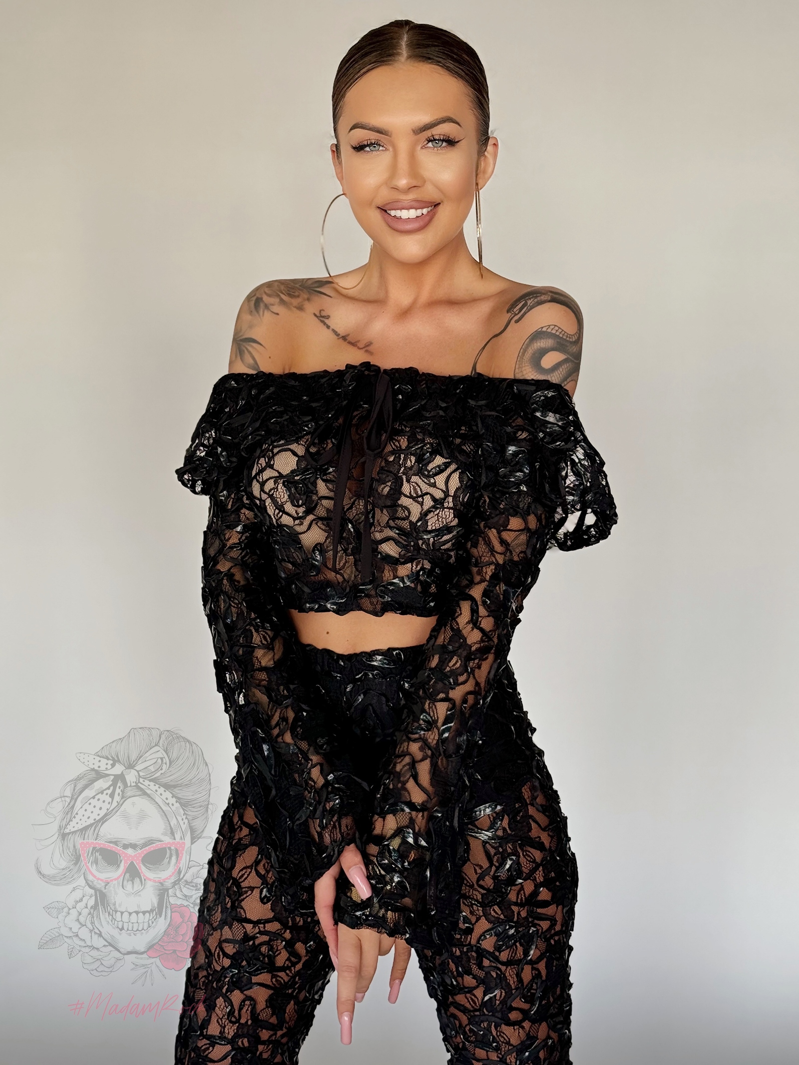 Komplet top + spodnie NB Revolv czarny