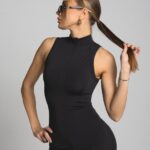 Kombinezon dopasowany CHIARA RETRO czarny