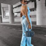 Komplet elegancki NICE OLAVOGA błękitny