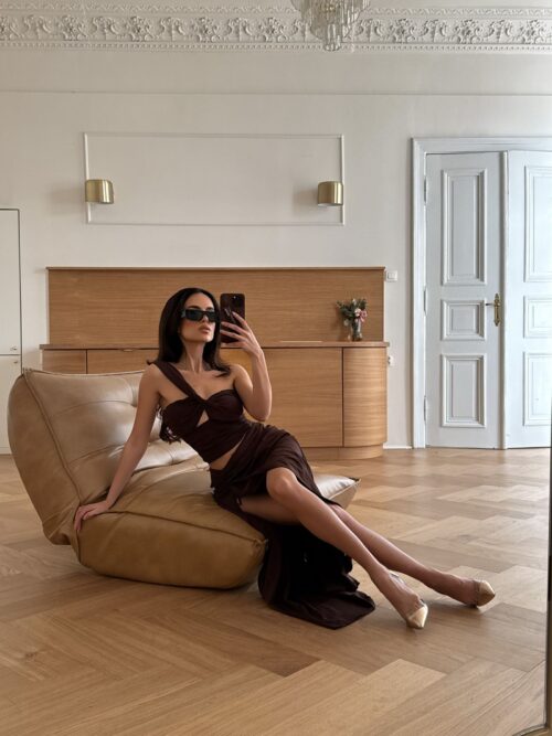 Komplet elastyczny PARADISE OLAVOGA brązowy