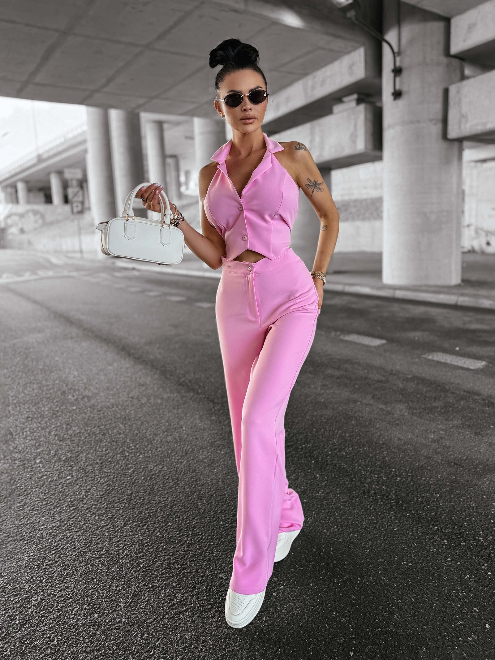 Komplet elegancki NICE OLAVOGA różowy Komplet elegancki NICE OLAVOGA różowy