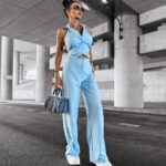 Komplet elegancki NICE OLAVOGA błękitny