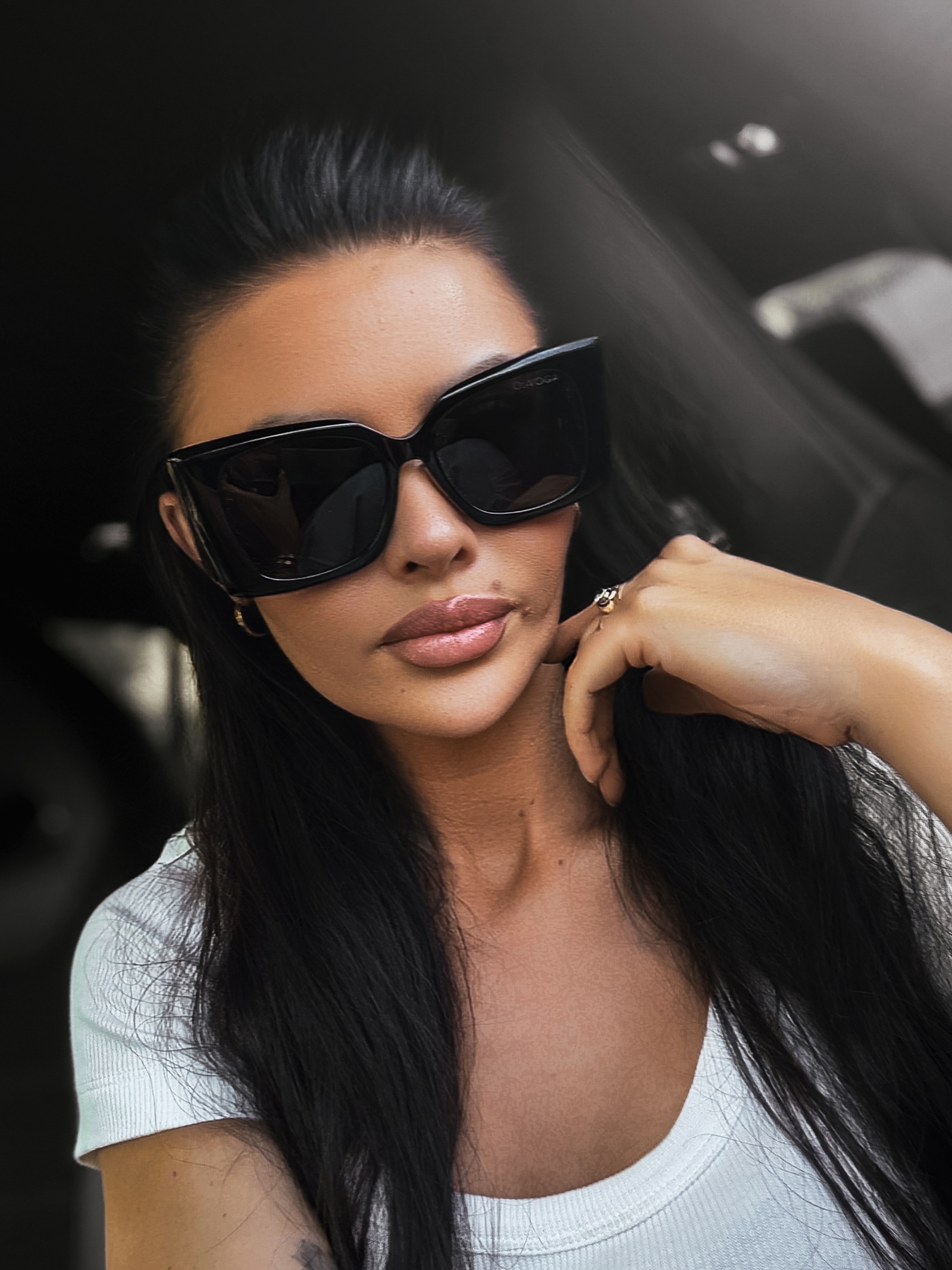 Okulary damskie przeciwsłoneczne EYZ OLAVOGA czarne Okulary damskie przeciwsłoneczne EYZ OLAVOGA czarne