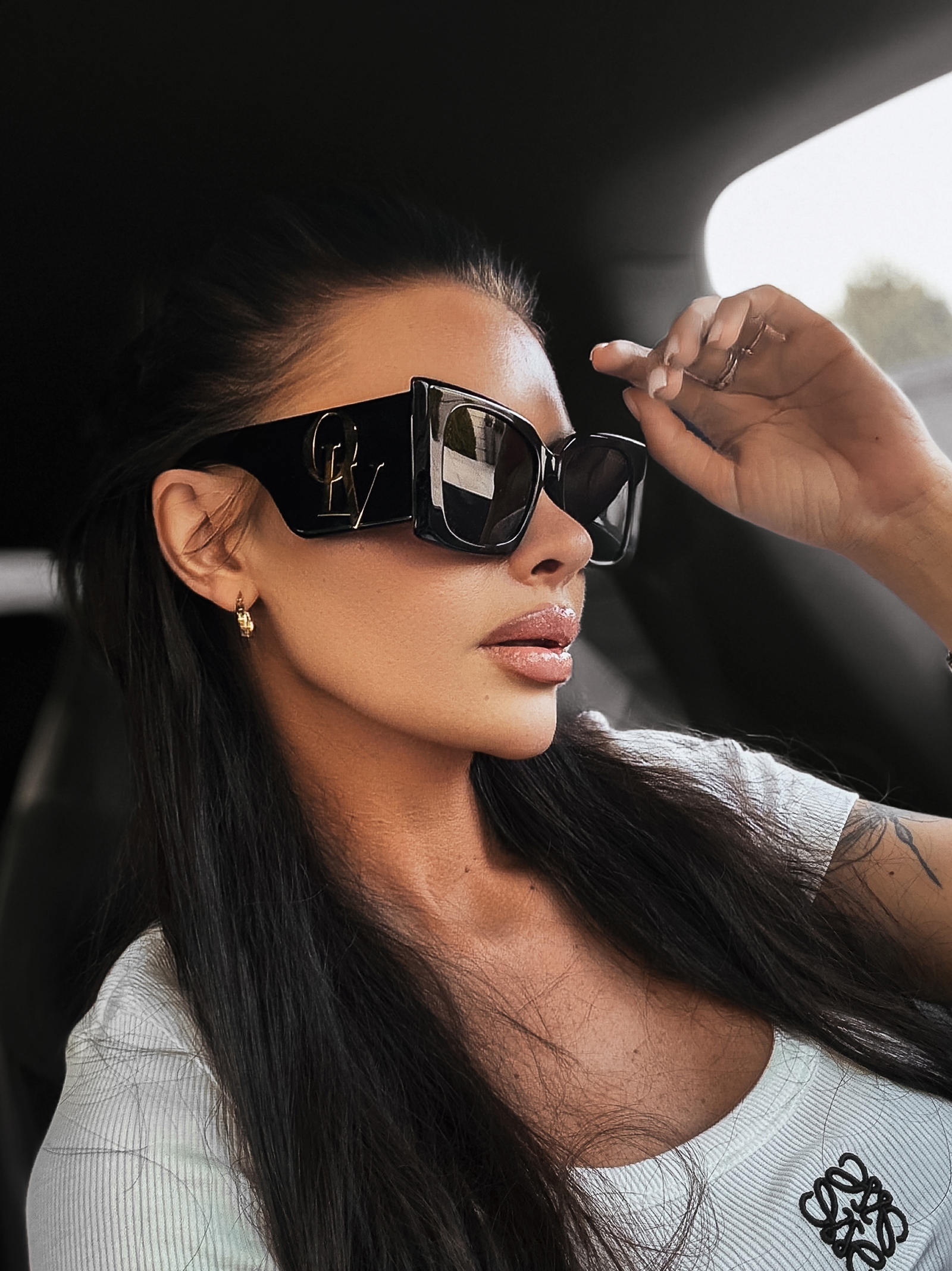 Okulary damskie przeciwsłoneczne EYZ OLAVOGA czarne