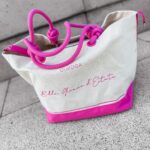 Torba klasyczna bawełniana logowana ESTATE OLAVOGA różowa