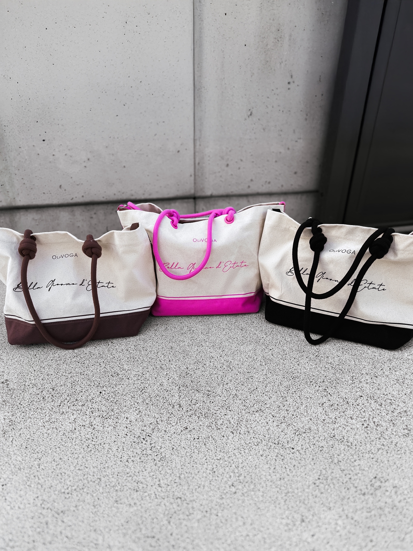 Torba klasyczna bawełniana logowana ESTATE OLAVOGA brązowa