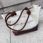 Torba klasyczna bawełniana logowana ESTATE OLAVOGA brązowa