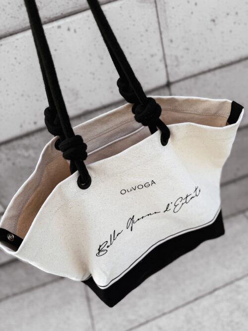 Torba klasyczna bawełniana logowana ESTATE OLAVOGA czarna