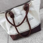 Torba klasyczna bawełniana logowana ESTATE OLAVOGA brązowa