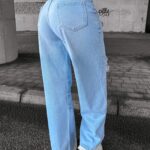 Spodnie jeansowe z przetarciami REING OLAVOGA j.niebieskie