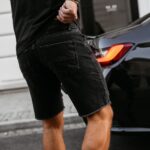 Spodenki męskie jeansowe TRUEFIT OLAVOGA czarne