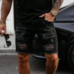 Spodenki męskie jeansowe TRUEFIT OLAVOGA czarne