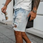 Spodenki męskie jeansowe TRUEFIT OLAVOGA j.niebieskie