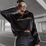 Komplet damski welurowy HANDY OLAVOGA czarny