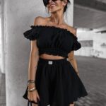 Komplet damski muślinowy DANTE OLAVOGA czarny