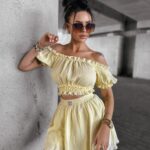 Komplet damski muślinowy DANTE OLAVOGA żółty