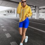 Bluza damska z kapturem NORTH OLAVOGA żółta